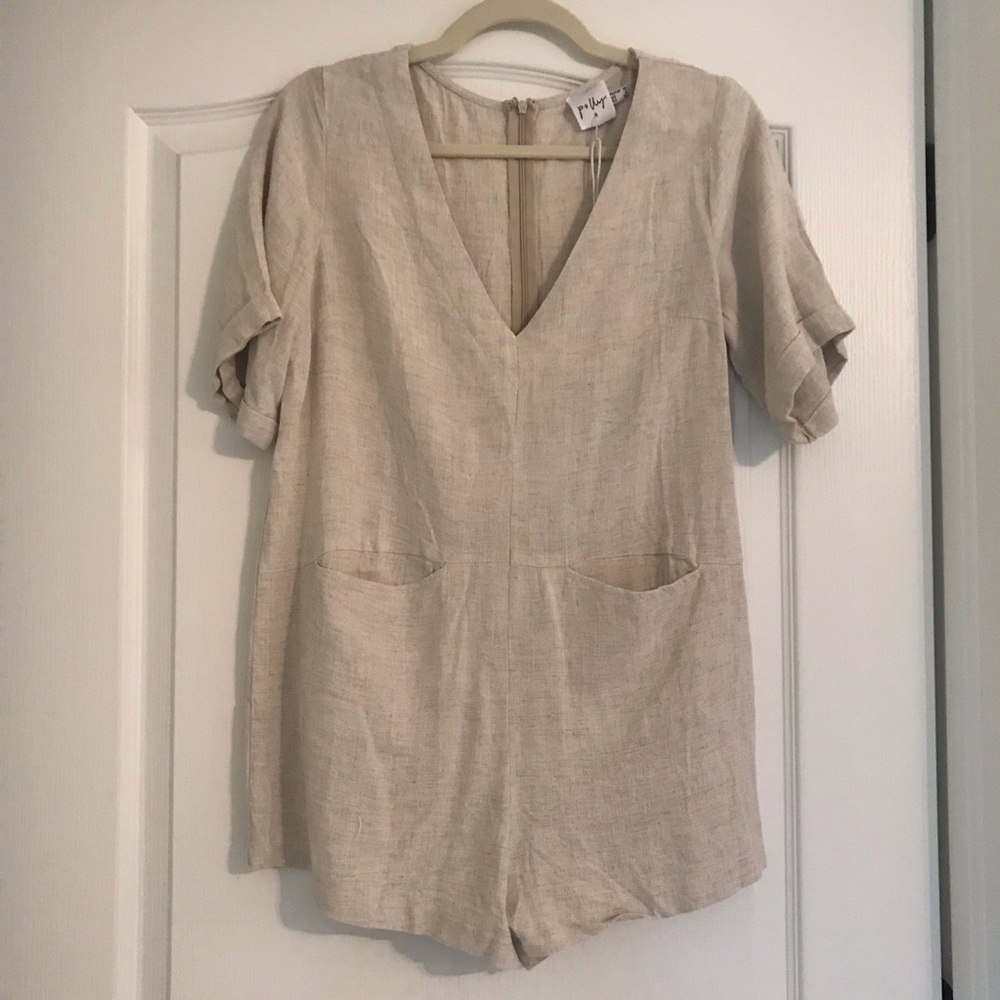 Princess Polly Zara tan romper size 6 nwt